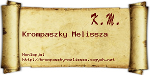 Krompaszky Melissza névjegykártya